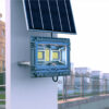 smart color changing solar light installed on the wall